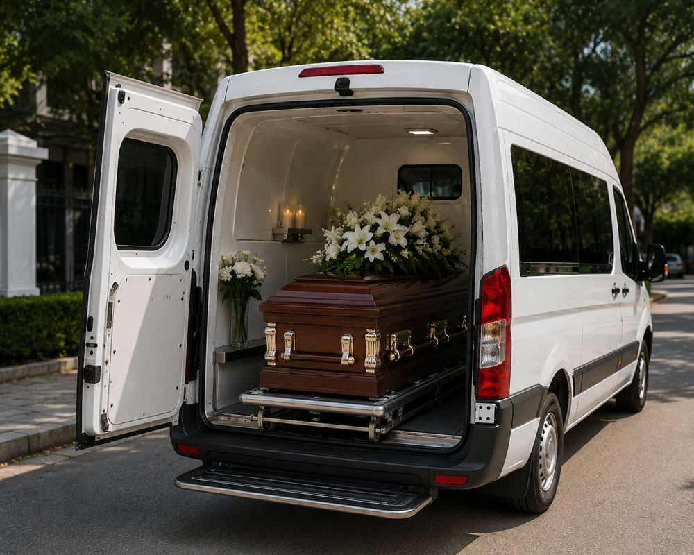 Funeral ambulance service vehicle
